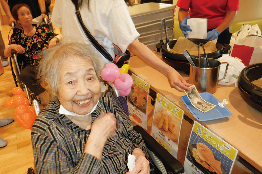 笑顔の利用者さん